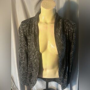 Aeropostale Black and Gray Open Front cardigan